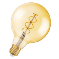 LED žárovka Vintage 1906 E27 OSRAM 4W (25W) teplá bílá (2000K) Retro Filament Gold Globe125 stmí