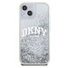 DKNY Liquid Glitter Arch Logo kryt iPhone 15 čirý