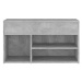 Lavice s botníkem betonově šedá 80 x 30 x 45 cm dřevotříska, 808751
