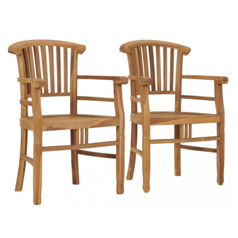 Zahradní židle 2 ks teakové dřevo Dekorhome,Zahradní židle 2 ks teakové dřevo Dekorhome vidaXL