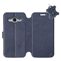 Flip pouzdro na mobil Samsung Galaxy J3 2016 - Modré - kožené - Blue Leather