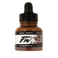 Umělecká akrylová tuš Daler Rowney 29,5 ml - Burnt Umber