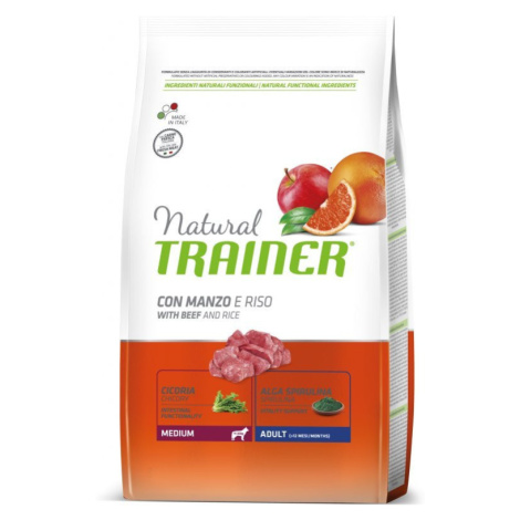 TRAINER Natural Medium Adult hovězí a ryže 12kg Natural Trainer