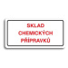 Accept Piktogram "SKLAD CHEMICKÝCH PŘÍPRAVKŮ" (160 × 80 mm) (bílá tabulka - barevný tisk)