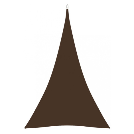 Stínící plachta trojúhelníková 4 x 5 x 5 m oxfordská látka Dekorhome Hnědá vidaXL
