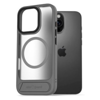 AlzaGuard Matte Case with Stand Compatible with MagSafe for iPhone 16 Pro Max šedý