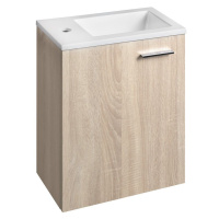 AQUALINE ZOJA skříňka s umyvadlem z litého mramoru 40x22 cm, dub platin 51049DP-01