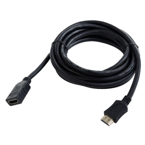 Kabel CABLEXPERT HDMI-HDMI 4,5m, 1.4, M/F stíněný, zlacené kontakty, prodlužovací, černý GEMBIRD