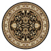 Alfa Carpets  Kusový koberec TEHERAN T-117 brown kruh - 190x190 (průměr) kruh cm