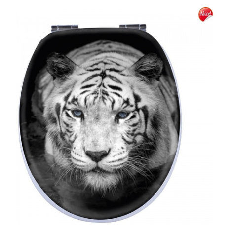 Olsen Spa TIGER 3D, wc sedátko s pomalým zavíráním, mdf deska (tygr) Olsen-Spa