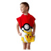 Carbotex Dětské pončo 50x115 cm - Pokémon Pokéball a Pikachu