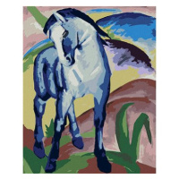 Diamondi - MODRÝ KŮŇ (FRANZ MARC), 40x50 cm, vypnuté plátno na rám