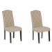 Sada 2 pískově béžových čalouněných jídelních židlí SHIRLEY, 227025