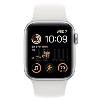 Chytré hodinky Apple Watch SE 2022 (MNQ23CS/A) / 44 mm / 32 GB / GPS + Cellular / Silver/White V