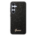 Guess PC/TPU Glitter Flakes Metal Logo Zadní Kryt pro Samsung Galaxy S24 Black