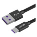 Kabel WG USB-C, 5A Super Charge, 1m, černá