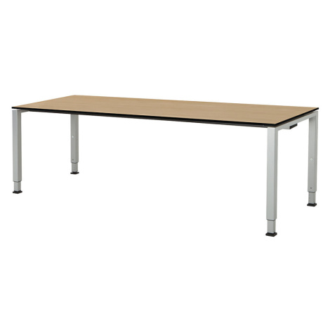 mauser Elegantní výškově nastavitelný stůl, v x š x h 650 - 850 x 2000 x 800 mm, deska s plným j