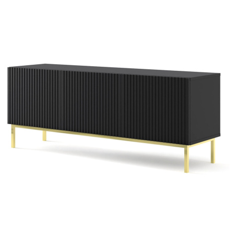 ARTBm TV stolek RAVENNA B 3D 150 | černá matná Provedení: Černý mat / zlatá podnož