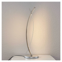 Lucande LED stolní lampa Marija, elegantní stříbrný vzhled