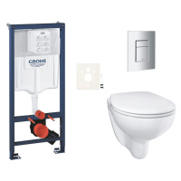 Závěsný wc set do lehkých stěn / předstěnová montáž Grohe Bau Ceramic SIKOGRSBAUSCP00