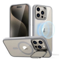 ESR Classic Hybrid Case with Stash Stand (HaloLock), Compatible with iPhone 15 Pro Max, Clear Gr