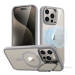 ESR Classic Hybrid Case with Stash Stand (HaloLock), Compatible with iPhone 15 Pro Max, Clear Gr