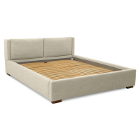 Béžová čalouněná dvoulůžková postel s roštem 160x200 cm Dreamer – Scandic