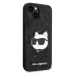 Karl Lagerfeld KLHCP14MG2CPK hard silikonové pouzdro iPhone 14 PLUS 6.7" black Glitter Choupette