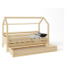 ELIS DESIGN Domečková postel s šuplíkem premium rozměr lůžka: 90 x 200 cm, šuplík, nožičky: s no