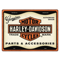 Plechová cedule Harley Davidson - parts and accessori, 40 x 30 cm