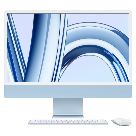 Apple iMac 24" 4,5K Retina /M3 8-core/8GB/512GB SSD/10-core GPU, modrá - MQRR3CZ/A