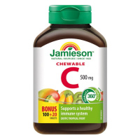 Jamieson Vitamin C 500 mg 3 ovocné příchutě 120 cucacích tablet