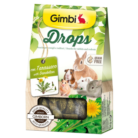 Gimbi Drops Snack s pampeliškami 50 g Gimborn