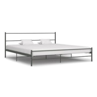 Rám postele šedý kov 200x200 cm