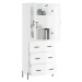 vidaXL Skříň highboard lesklá bílá 69,5 x 34 x 180 cm kompozitní dřevo