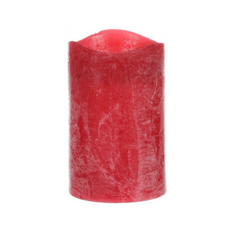 LED svíčka 12 cm, červená, s voskem Asko