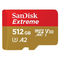 SanDisk microSDXC 512GB Extreme + Rescue PRO Deluxe + SD adaptér