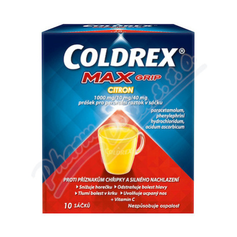 Coldrex MAXGrip Citron 1000mg/10mg/40mg scc.10 II