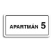 Accept Piktogram "APARTMÁN 5 II" (160 × 80 mm) (bílá tabulka - černý tisk)