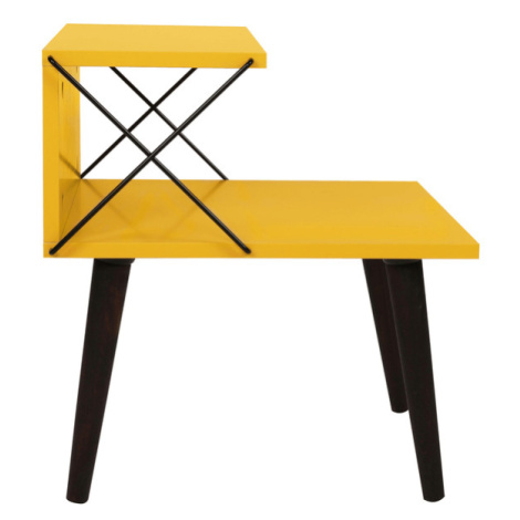 Noční stolek CROSS žlutá