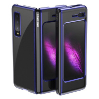 Pouzdro Plating Case tvrdé pouzdro s kovovým rámečkem Samsung Galaxy Fold modré