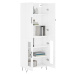 vidaXL Skříň highboard lesklá bílá 69,5 x 34 x 180 cm kompozitní dřevo