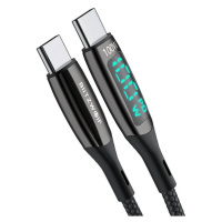 BlitzWolf Kabel USB-C na USB-C BlitzWolf BW-TC23, s displejem, 100 W, 1,8 m (černý)