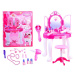 mamido Dětský kosmetický stolek se zrcadlem růžový