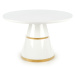HALMAR Kulatý jídelní stůl Sonof bílý/zlatý