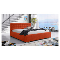 Eka Čalouněná postel Anastasia 140x200 cm Barva látky Trinity: (2317) Oranžová, Úložný prostor: 