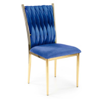 Jídelní židle PRIMINA, modrá/zlatá