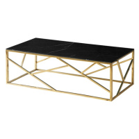 Konferenční stolek ISCODO 5 černý mramor/zlatá