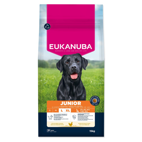 Eukanuba Krmivo Junior Large rich in fresh chicken 15kg