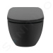 IDEAL STANDARD Tesi Závěsné WC se sedátkem SoftClose, RimLS+, hedvábná černá T5361V3